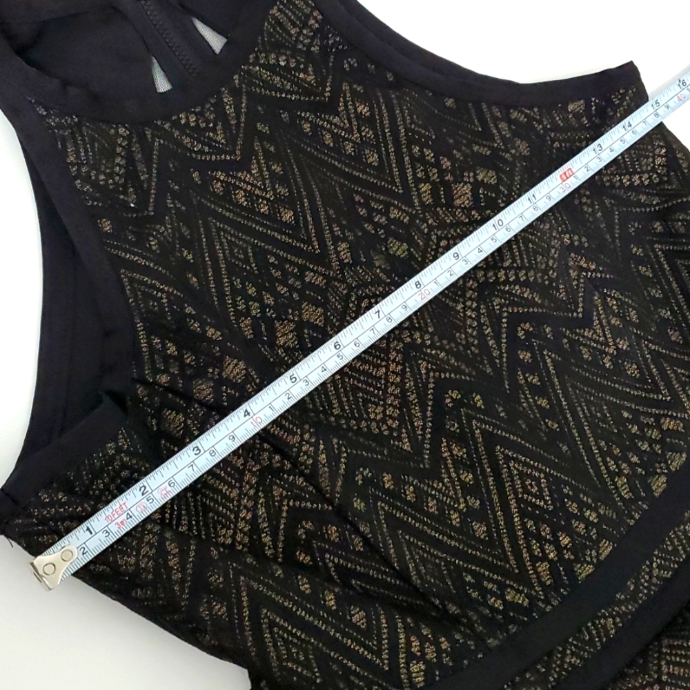 Parker Black Gold & Jacquard Style Dress - Picture 5 of 9